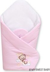 Rychlozavinovačka bavlna  - DOBROU NOC růžová - My Sweet Baby - 75x75cm        s výztuží / bez výztuže bez výztuže - obrázek 1