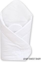 Rychlozavinovačka bavlna  - DOBROU NOC bílá - My Sweet Baby - 75x75cm        s výztuží / bez výztuže s výztuží - obrázek 1