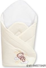 Rychlozavinovačka bavlna  - DOBROU NOC smetanová - My Sweet Baby - 75x75cm          varianta bez výztuže - obrázek 1