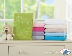 Deka dětská CHIC - SRDCE zelená - My Sweet Baby - 72x100cm - obrázek 1