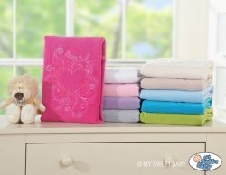 Deka dětská CHIC - SRDCE tmavě růžová - My Sweet Baby - 72x100cm - obrázek 1