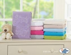Deka dětská CHIC - SRDCE fialová - My Sweet Baby - 72x100cm - obrázek 1