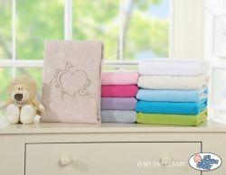 Deka dětská CHIC - SRDCE béžová - My Sweet Baby - 72x100cm - obrázek 1