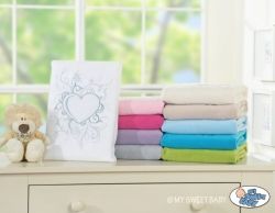 Deka dětská CHIC - SRDCE bílá - My Sweet Baby - 72x100cm - obrázek 1