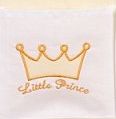 Kapsář na postýlku - KORUNA smetanový - 60x60cm výšivka nápis Little Princess (pro holčičky) - obrázek 3