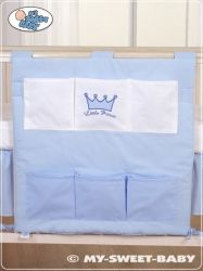 Kapsář na postýlku - KORUNA LITTLE PRINCE modrý - 60x60cm - obrázek 1