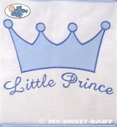 Kapsář na postýlku - KORUNA LITTLE PRINCE modrý - 60x60cm - obrázek 2