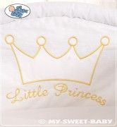 Kapsář na pleny - KORUNA bílý výšivka nápis Little Princess (holčička) - obrázek 2