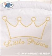 Kapsář na pleny - KORUNA bílý výšivka nápis Little Prince (chlapeček) - obrázek 3