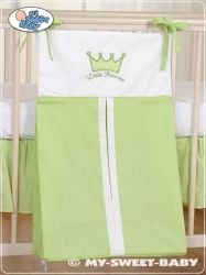 Kapsář na pleny - KORUNA zelený výšivka nápis Little Princess (pro holčičky) - obrázek 1