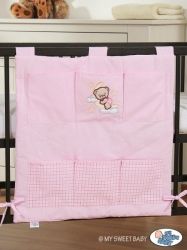 Kapsář na postýlku DOBROU NOC - růžový - My Sweet Baby - 60x60cm - obrázek 1