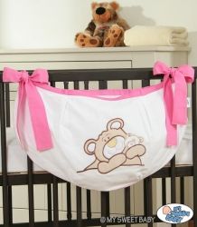 Kapsář na hračky MÉĎA BARNABÁŠ - růžový - My Sweet Baby - 30x60cm - obrázek 1