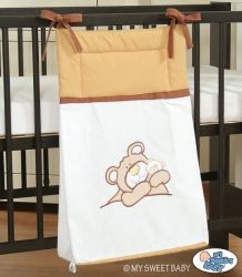 Kapsář na pleny MÉĎA BARNABÁŠ - hnědý - My Sweet Baby - 38x64cm - obrázek 1