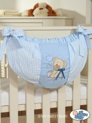 Kapsář na hračky MÉĎA S MAŠLÍ - modrý - My Sweet Baby - 30x60cm - obrázek 1