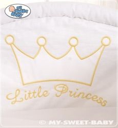 Koš proutěný s boudičkou a výbavou - KORUNA bílý - My Sweet Baby     varianta výšivky LITTLE PRINCESS (pro holčičku) - obrázek 5