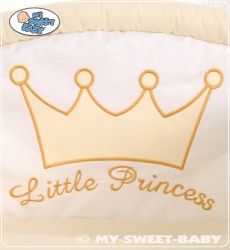 Koš proutěný s boudičkou a výbavou - KORUNA smetanový - My Sweet Baby       varianta výšivky LITTLE PRINCESS (pro holčičku) - obrázek 5
