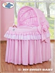 Koš proutěný s boudičkou a výbavou - KORUNA Little Princess růžový - My Sweet Baby - obrázek 1