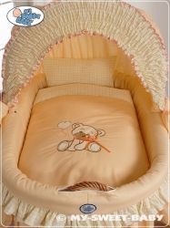 Koš PŘÍRODNÍ s boudičkou a výbavou - MÉĎA S MAŠLÍ meruňkový - My Sweet Baby - obrázek 2