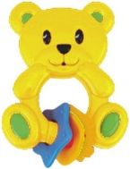 Chrastítko plastové - MEDVÍDEK žluté - BabyMix - obrázek 1