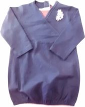 Šaty dětské bavlna - TUNIKOVÉ s rukávy tmavě modré - vel.98 - obrázek 1