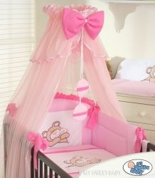 Moskytiéra nad postýlku šifonová - MÉĎA BARNABÁŠ růžová - obrázek 2