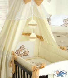 Nebesa nad postýlku bavlněná - MÉĎA BARNABÁŠ smetanová - obrázek 2
