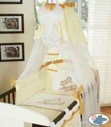 Nebesa nad postýlku šifonová - MÉĎA BARNABÁŠ bílá se smetanovou - obrázek 1