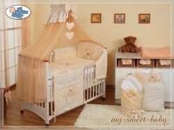 Moskytiéra nad postýlku šifonová - MÉĎA S MAŠLÍ meruňková - obrázek 1