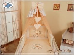 Moskytiéra nad postýlku šifonová - MÉĎA S MAŠLÍ meruňková - obrázek 2