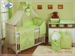 Moskytiéra nad postýlku šifonová - MÉĎA S MAŠLÍ zelená - obrázek 1