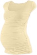 Těhotenské tričko - mini rukáv - JOHANKA - cappuccino velikost S/M - obrázek 1