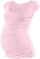 Těhotenské tričko - mini rukáv - JOHANKA - světle růžové velikost XXL/XXXL - obrázek 1