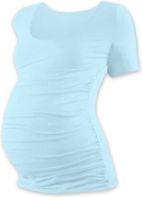 Těhotenské tričko krátký rukáv - JOHANKA - světle modré velikost S/M - obrázek 1