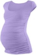 Těhotenské tričko - mini rukáv - JOHANKA - šeříkové velikost S/M - obrázek 1