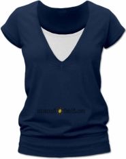 Těhotenské i kojící tričko - krátký rukáv - JULIE jeans velikost S/M - obrázek 1