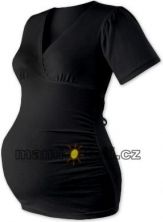 Těhotenské tričko - krátký rukáv - VERONA černé velikost S/M - obrázek 1