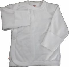 Košilka kojenecká bavlna - S RUKAVIČKOU bílá - vel.56 - obrázek 1
