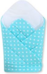 Zavinovačka bavlna - PUNTÍKY na tyrkysovém - Bobono varianta s výztuží - obrázek 1