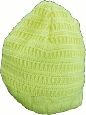 Čepice kojenecká pletenina - NÁPIS žlutá - vel.62 - obrázek 1