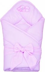 Rychlozavinovačka bavlna SPÍCÍ MEDVÍDEK růžová - 75x75cm - obrázek 1