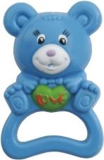 Chrastítko plastové MEDVÍDEK modré - BabyMix - obrázek 1