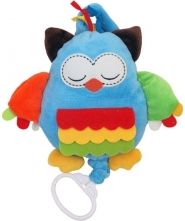 Hračka plyšová hrající - SOVIČKA barevná - obrázek 1