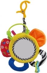 Hračka plyšová na kočár - SLUNÍČKO SE ZRCÁTKEM - BabyMix - obrázek 3