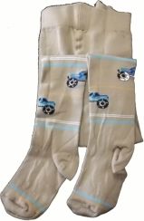 Punčocháče dětské bavlna TRUCK hnědé - vel.92-98 - obrázek 1