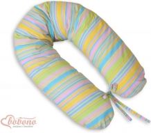 Kojící polštář Longer - PROUŽKY tyrkysovo-žluté - Bobono - obrázek 1