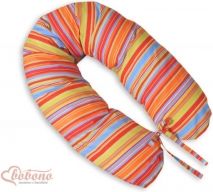 Kojící polštář Longer - PROUŽKY oranžovo-červené - Bobono - obrázek 1