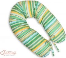 Kojící polštář Longer - PROUŽKY zeleno-žluté - Bobono - obrázek 1