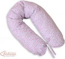 Kojící polštář Longer - LOUKA KVĚTINKY růžový - Bobono - obrázek 1