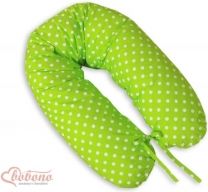 Kojící polštář Longer - PUNTÍKY na zeleném - Bobono - obrázek 1