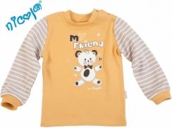Tričko dětské dlouhý rukáv - MEDVÍDEK medové - vel.86 - obrázek 1